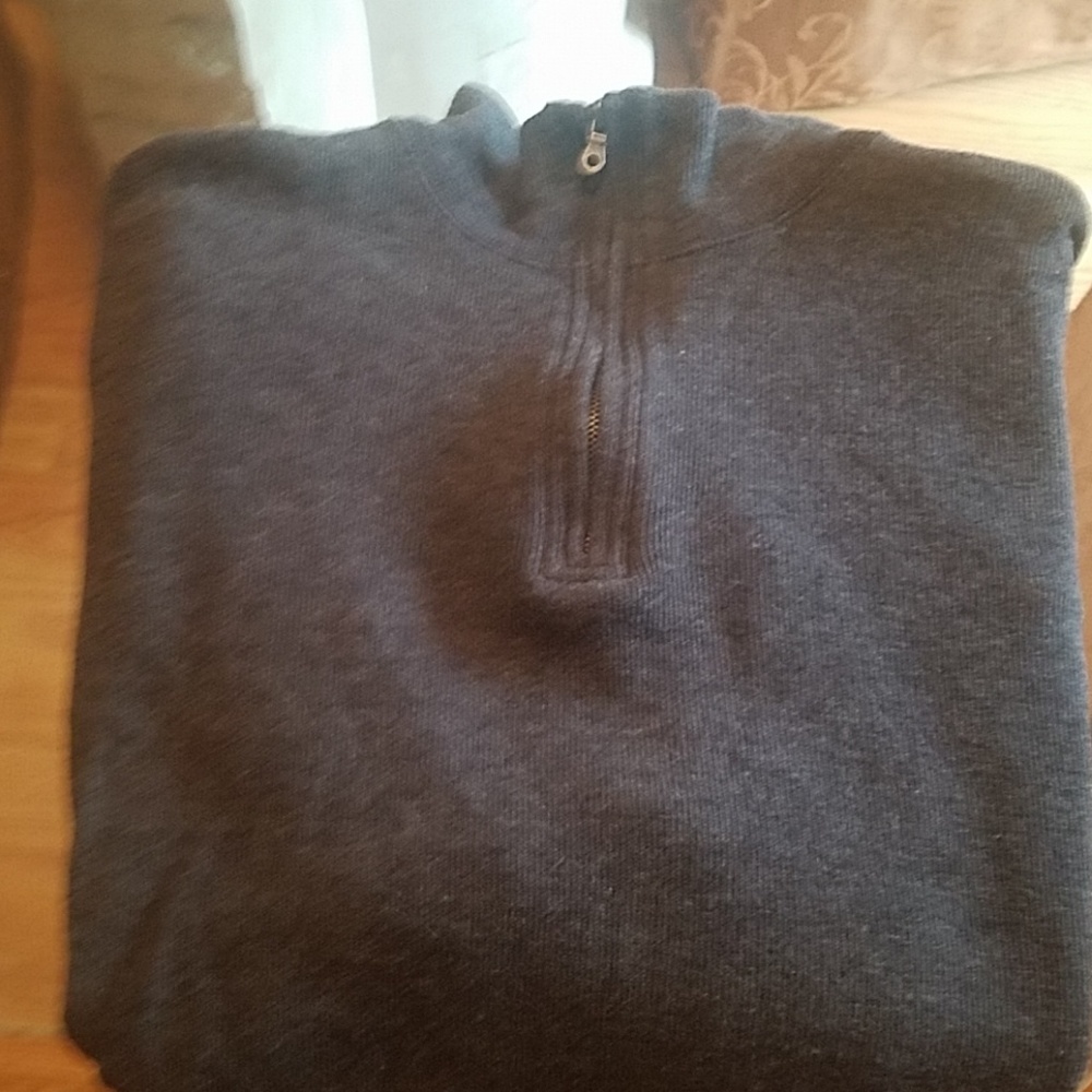 Charcoal Grey Zip Up Sweater
